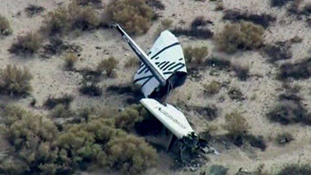 Part of wreckage of Virgin's SpaceShipTwo