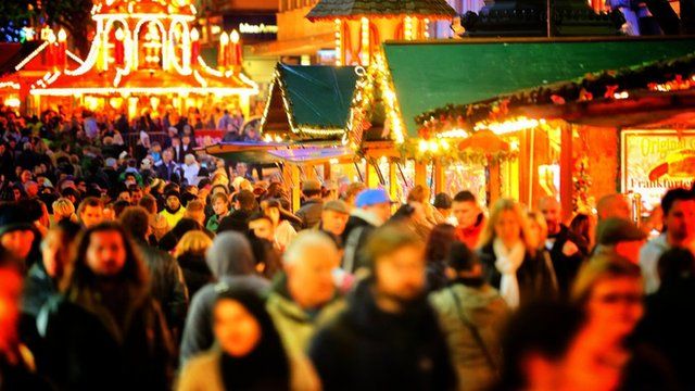 Crowds at the German Market