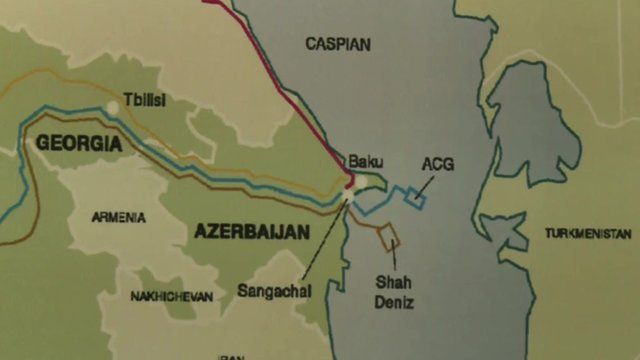 Map of Caspian Sea