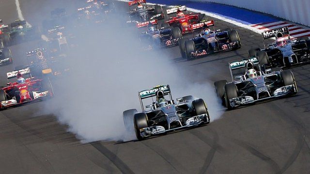 Start of Russian Grand Prix