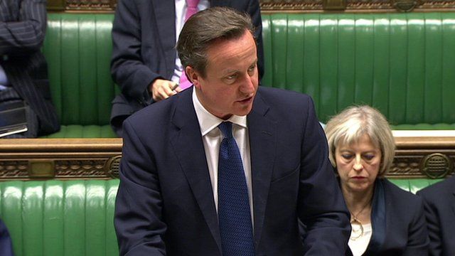 David Cameron speaking in House of Commons