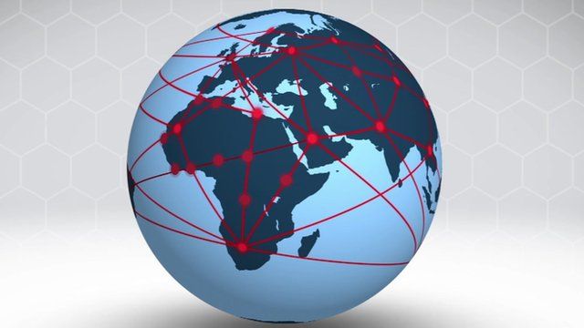 Tracks on globe show how HIV spread