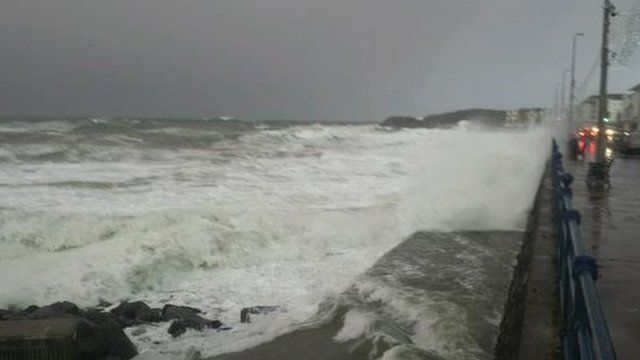 Businessman John Bradley said the promenade in Portstewart was being battered by big waves