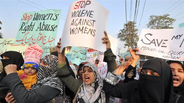 Women protesting in Pakistan