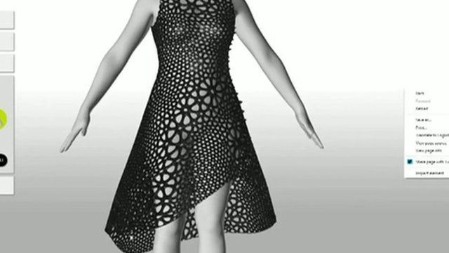 A 3D printed dress