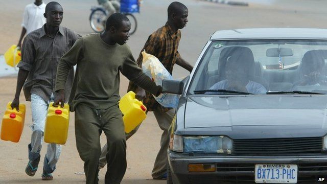 fuel being sold on the black market during a previous strike
