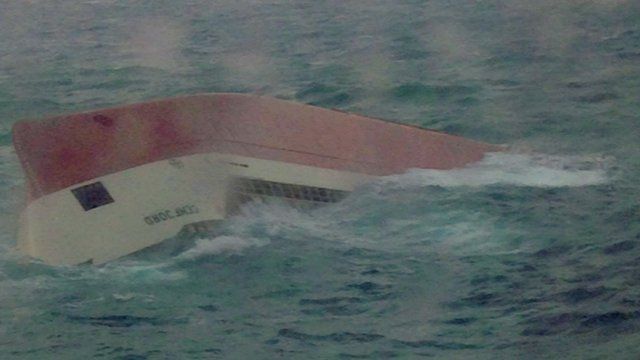 The cargo ship found in Pentland Firth