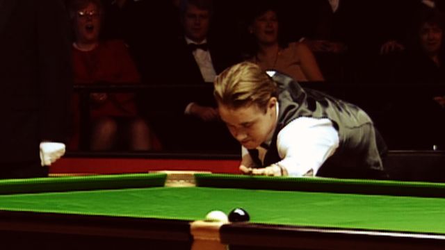 Stephen Hendry misses the black at the Masters