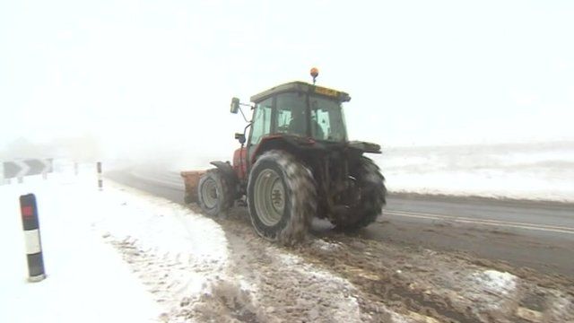 Snow closed A53 in Staffordshire BBC News