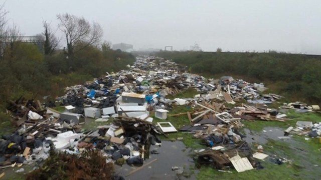 Cory's Wharf fly-tipping site