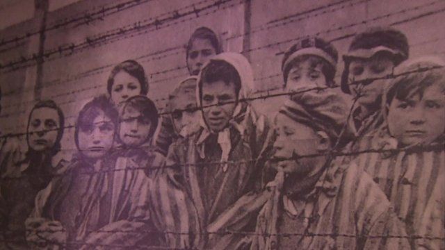Child survivors of Auschwitz concentration camp