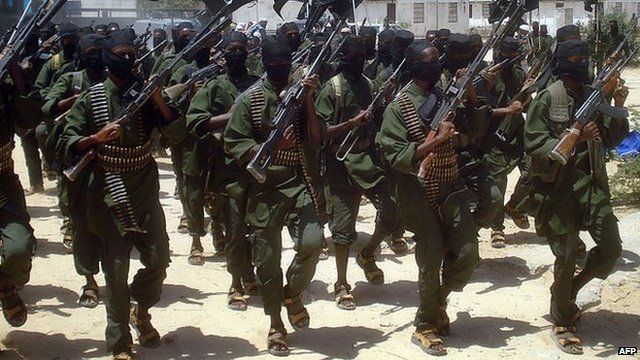 File photo of al-Shabab fighters, February 2011