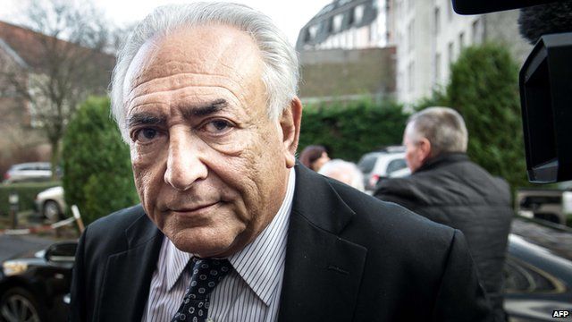 Former IMF chief Dominique Strauss-Kahn arrives to his hotel in Lille on 17 February