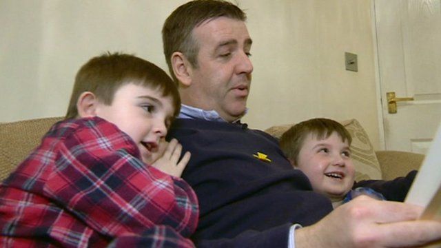 Irfon Williams with his two young sons