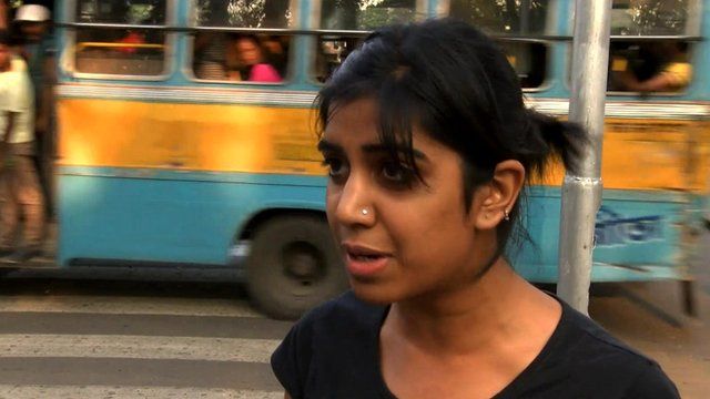 Woman is asked on whether she feels safe in India