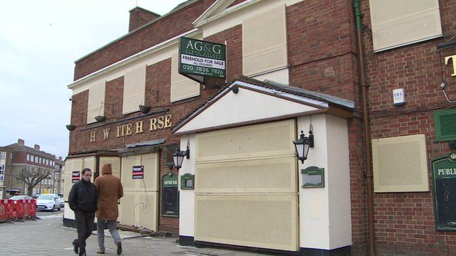 A pub that has shut-down