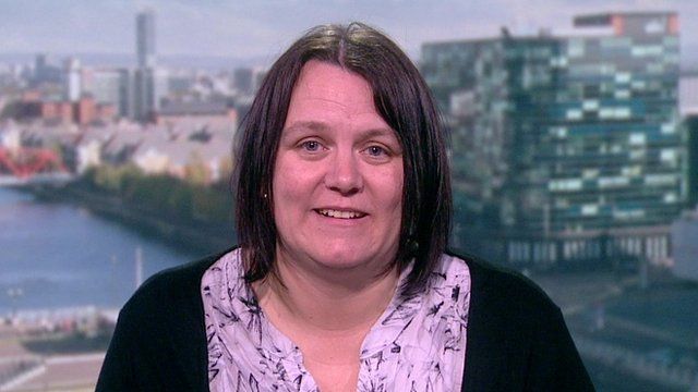 Nicola Scholes, whose son Liam was excluded from school for dressing as a character from 50 Shades of Grey