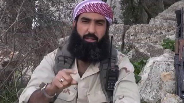 A screen grab of Abu Homam al-Shami taken from an al-Nusra Front video made in March 2014