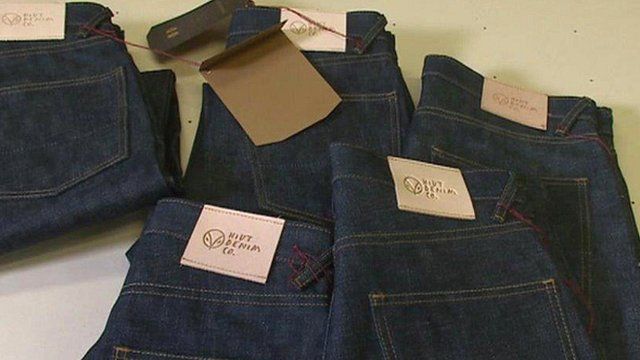 Jeans at the factory