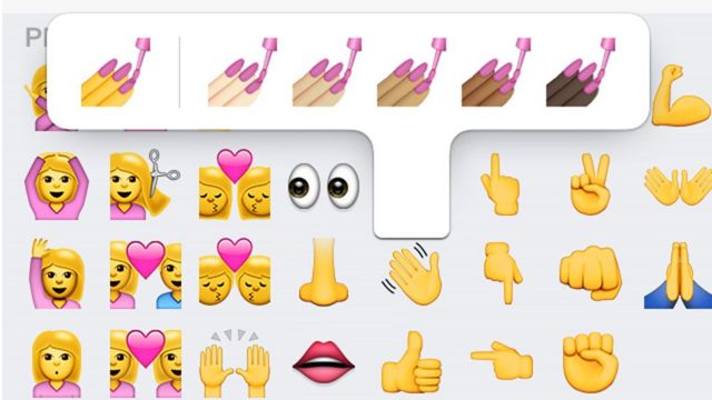 Where is the Nail Painting Emoji on Keyboard Iphone?