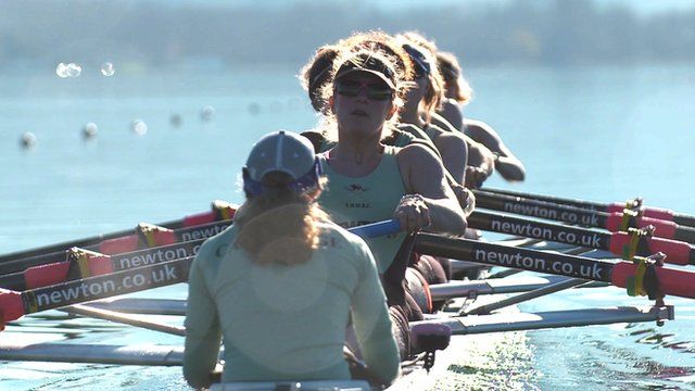 The Cambridge women's rowing team