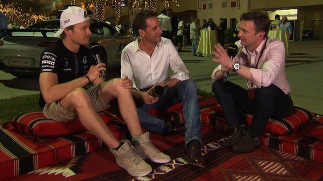 Nico Rosberg, Tom Clarkson and Allan McNish