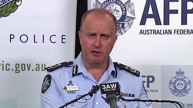 Australian Federal Police Acting Deputy Commissioner Neil Gaughan at a news conference on terror arrests