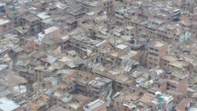 Aerial view of Bhaktapur