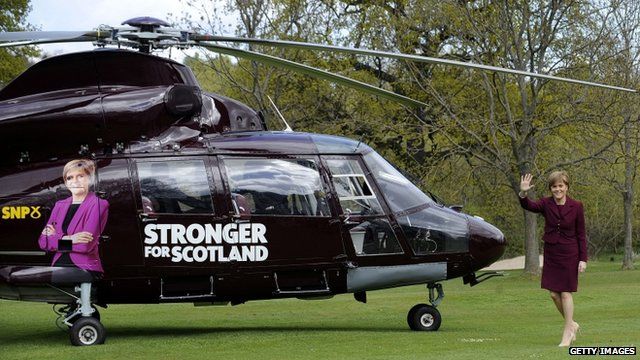 Nicola Sturgeon ready to get on board a helicopter