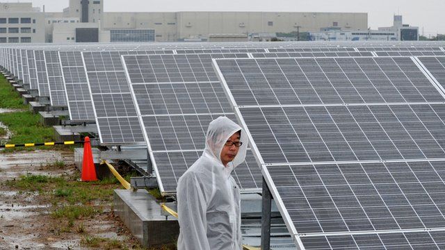 Solar panel field in Kyodo, Japan (July 2012)