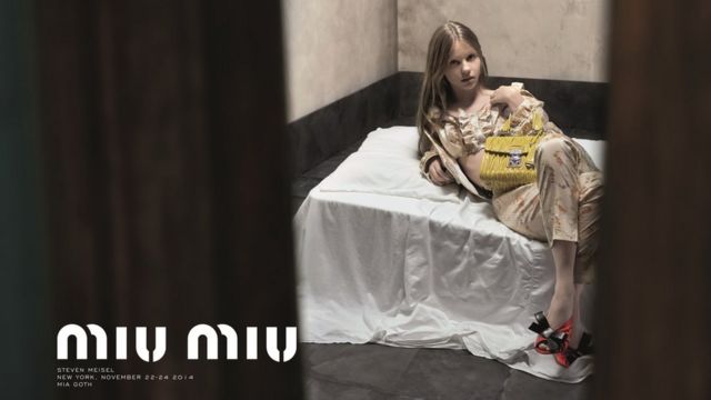 Irresponsible' Prada Miu Miu advert banned for 'sexualising a model' - BBC  News