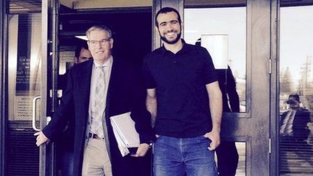 Omar Khadr and his lawyer