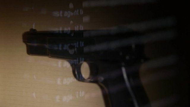 An automatic pistol and computer files