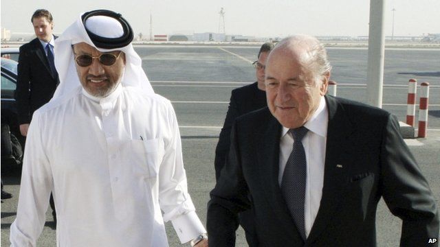 Sepp Blatter and Mohammed bin Hammam