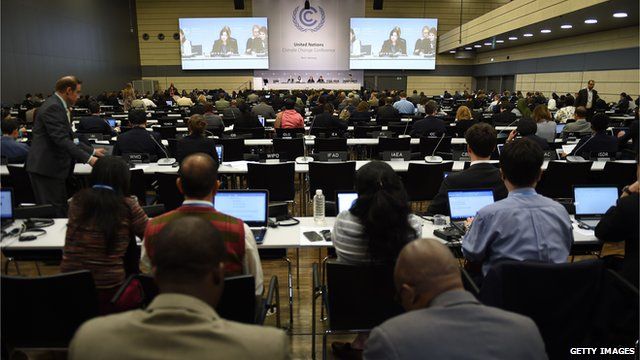 Delegates attend the United Nations Framework Convention on Climate Change (UNFCCC) in Bonn on 1 June