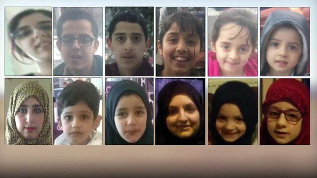 Twelve members of the missing Bradford family