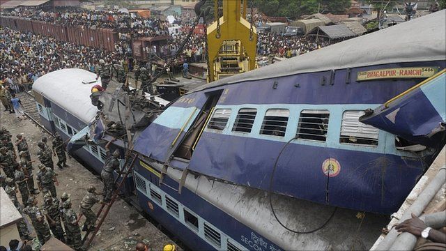 Dozens Die In India Train Crash Bbc News