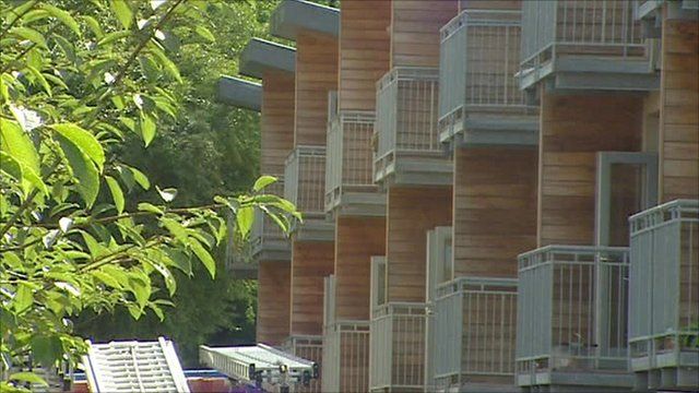Block of flats where the children were found