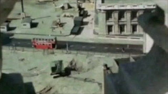 London street scene during the Blitz