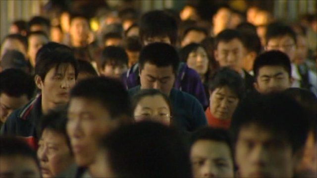 Commuters in China