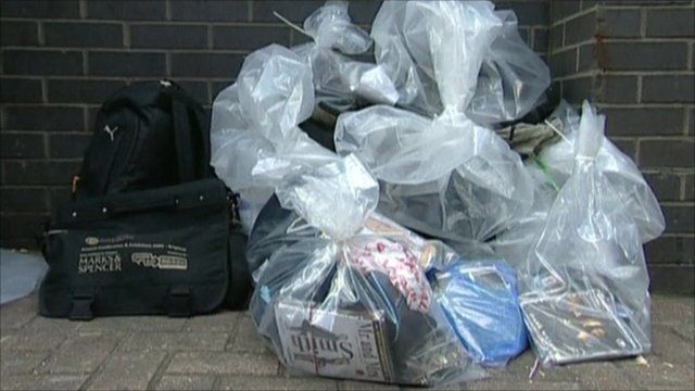 Bagged counterfeit goods