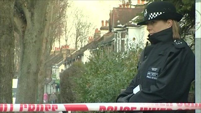 Police outside a Wallington house