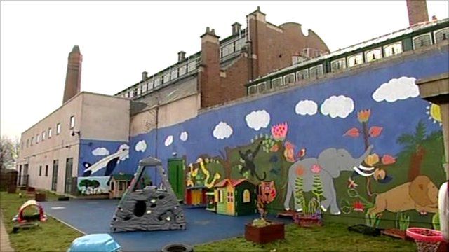 Mural on nursery wall
