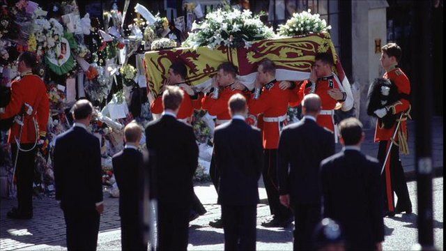 1997: Prince William attends Princess Diana's funeral - BBC News