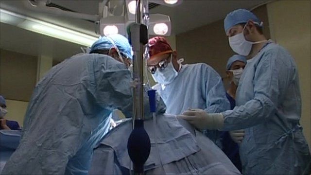 Surgeons in theatre