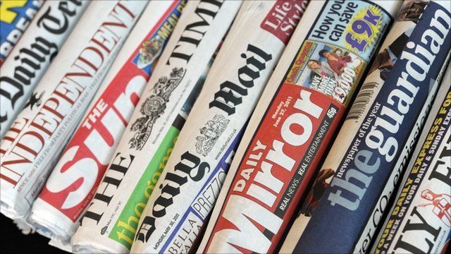 A look at the first editions of Saturday's UK papers.