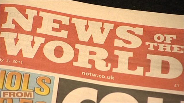News of the World front page