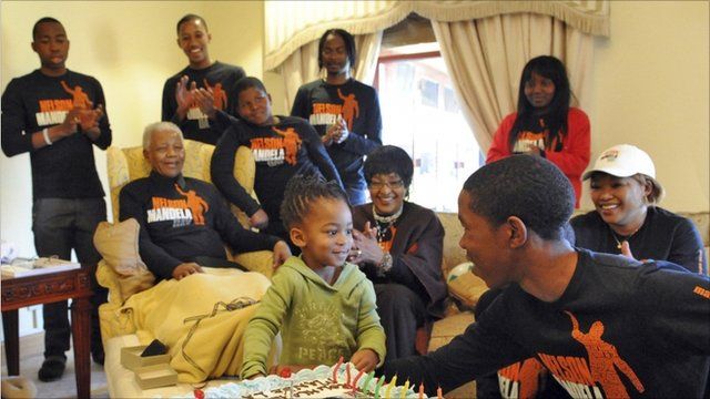 Nelson Mandela and family