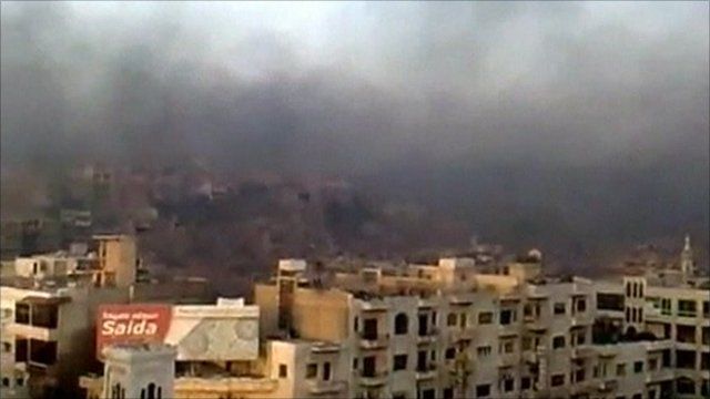 Hama under fire