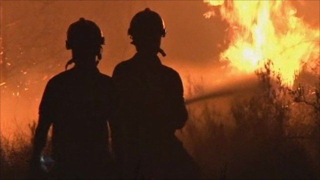Firefighters have been trying to control the fire since Thursday